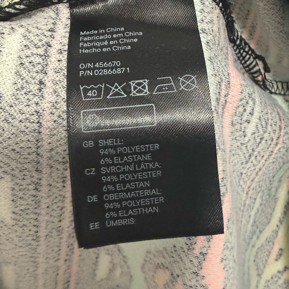 H&M Black Multicolor Patterned Mini Bodycon Dress Size 6 - Picture 5 of 5